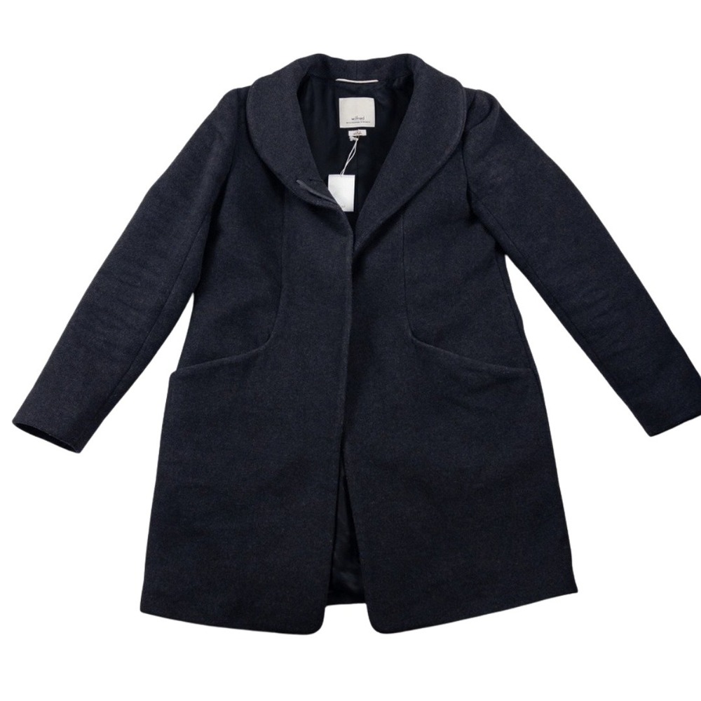 Wilfred Aritzia Cocoon Coat Women Medium Gray Wool Cashmere Pea Coat Italian